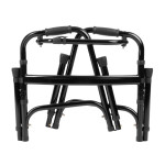 New Περιπατητήρας Πτυσσόμενος Σπαστός με Βοήθημα Βάδισης 2 λειτουργειών Black 